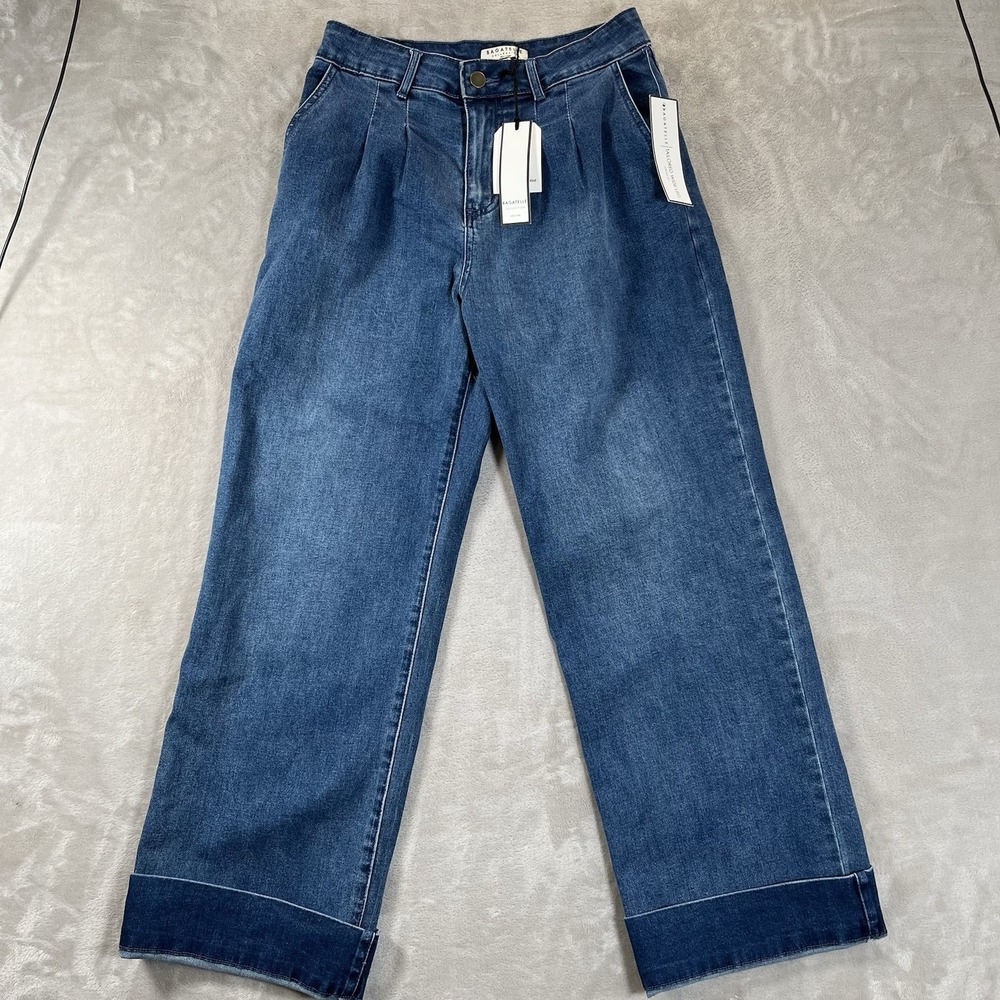 BAGATELLE Collection New York Jeans Womens 27 Tailored Wide Leg Denim NEW‎